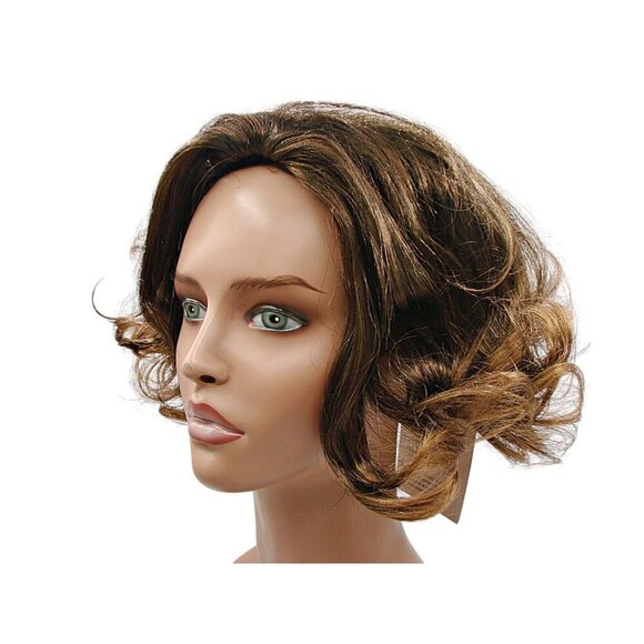 NEW Kanekalon Dark Brown Brunette Natural Flip Tail Wavy Curl Wig Japanese Fiber - Picture 2 of 12